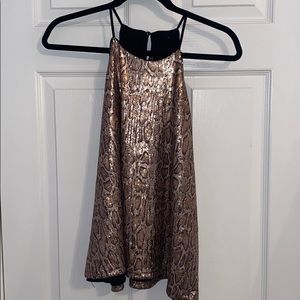 Zara snake print sequin top